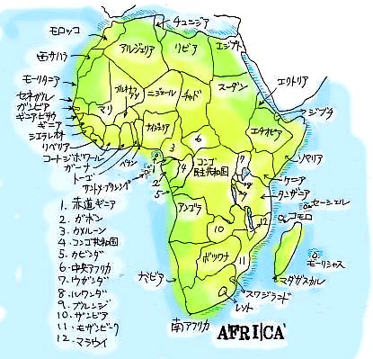 africaの地図